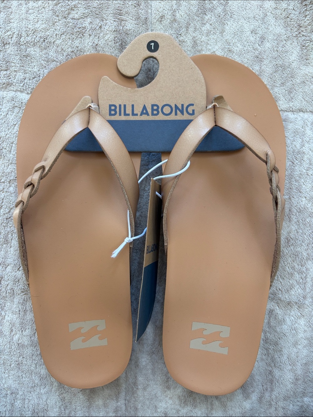 Billabong Women's Tan Braided Strap Sandals